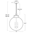 thumbnail image 4 of Regina Andrew 16-1004NB Globe 3 Light 15" Wide Pendant - Brass, 4 of 7