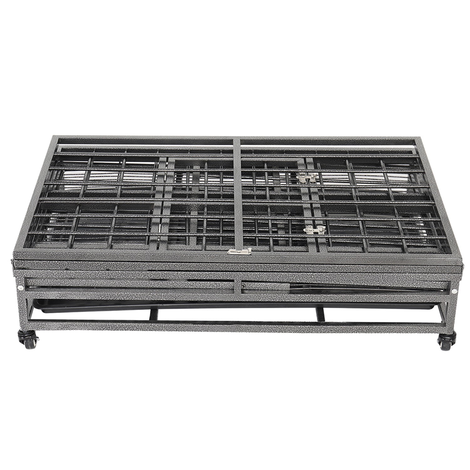 Pefilos 36" Heavy Duty Dog Cage Crate Kennel Metal Escape Proof Kennel, Dog Crate for Large Dogs, Rabbit Hutch with Tray, Gray Pefilos 36" Heavy Duty Dog Cage Crate Kennel Metal Escape Proof Kennel, Dog Crate for Large Dogs, Rabbit Hutch with Tray, Gray