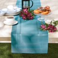 thumbnail image 3 of Design Imports DII Chemin de Table Double Cadre en PVC Bleu Sarcelle 14x72, 3 of 4