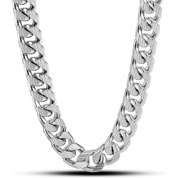 Men Italian 925 Sterling Silver Necklace 8-10-12MM Solid Miami Cuban Link Chain 18 "20" 22 "24" 26" 28 "30 "Man Women Jewelry Gift