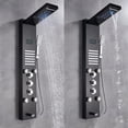 thumbnail image 2 of Bathroom Black Shower Panel LED Shower Massage Spa with Temperature Display, 2 of 12