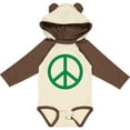 thumbnail image 3 of Inktastic Green Symbol Peace Sign Boys or Girls Long Sleeve Baby Bodysuit, 3 of 5