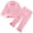 Pink, variant on Usaibhir Toddler Kids Baby Girl Solid Pjs Ruffle Long Sleeve Button Shirt Top and Pants Cotton 2Piece Pajamas Set 18M-6T