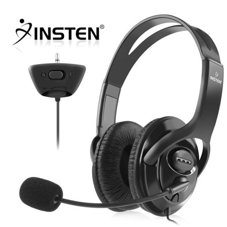 Insten Gaming Headset Headphone with Microphone For MicroSoft xBox 360 Black (Live Chat (Best Voice Chat Program For Gaming)