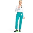 thumbnail image 5 of Infinity Women's Pull-on Scrub Cargo Pants with Mid-Rise Tapered Leg and 5 Pockets Plus Size, IN120A, 3XL, Teal Blue - 3X-Large,Teal Blue, 5 of 6
