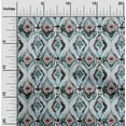 thumbnail image 2 of oneOone Viscose Jersey Teal Green Fabric Tessellation Diy Clothing Quilting Fabric Print Fabric By Yard 60 Inch Wide, 2 of 7