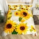 thumbnail image 3 of Funda Nórdica Doble Estampado Floral Juego de Cama para Niños Patrón de Flores Amarillas, 3 of 6