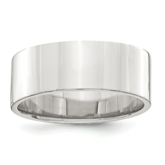 Sterling Silver Rhodium-plated 7mm Flat Band - Size 5
