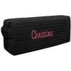 Embroidered Christina Waffle Makeup Bag