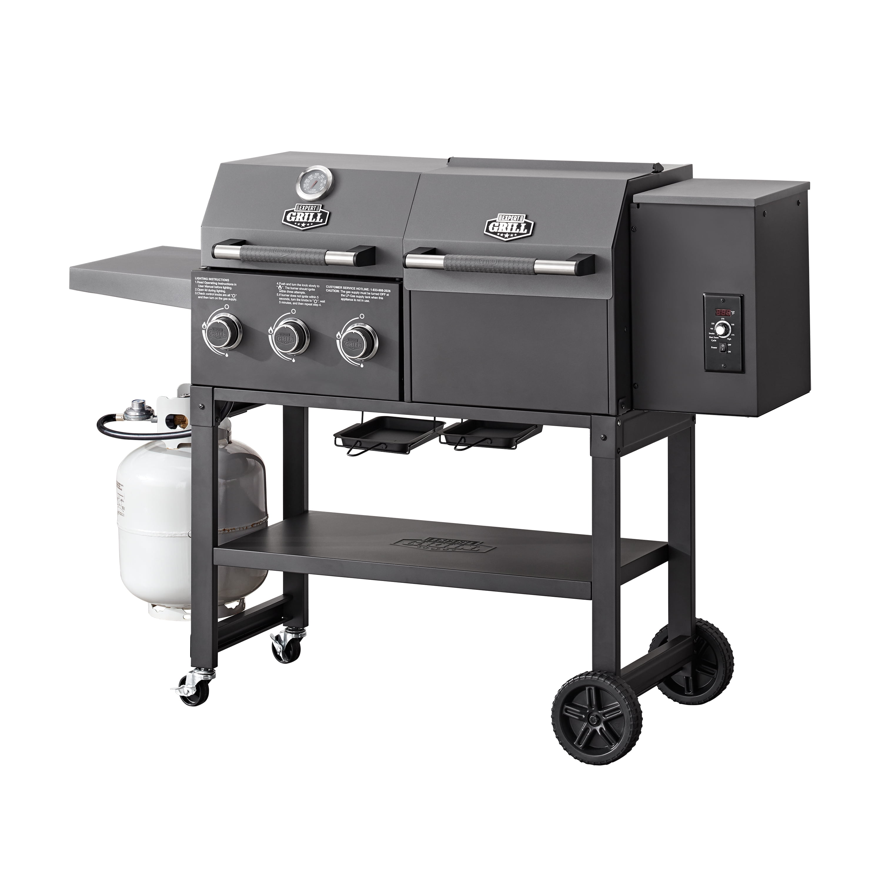 Expert Grill Gas Grill and Pellet Grill Combo