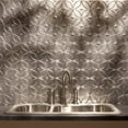 thumbnail image 4 of FASÄDE Rings Decorative Vinyl Backsplash 15 sq ft Kit in Crosshatch Silver, 4 of 7