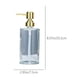 thumbnail image 3 of Dispensador de jabón de vidrio de 420 ml | Botella rellenable con dosificador para loción, champú y artículos de tocador | Vidrio transparente grueso para encimeras de baño, cocina y oficina, 3 of 6