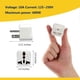 thumbnail image 2 of 4 Pack Universal Adapter, Europe to US Plug Travel Adapters (White) 4Pack, 2 of 5