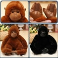 thumbnail image 4 of Surakey 17.7" Naughty Orangutan Plush Toy Stuffed Animals Soft Toys Home Decoration Ornaments Gifts Black, 4 of 9