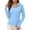 Blue, variant on Vivianyo HD Women's Quarter Zip Sun Protection Top, Long Sleeve Quick Dry Athletic Workout Shirt, Women's Hot Pink, Sizes S-2XL