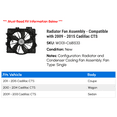thumbnail image 2 of Radiator Fan Assembly - Compatible with 2009 - 2015 Cadillac CTS 2010 2011 2012 2013 2014, 2 of 2