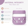 thumbnail image 6 of Mrsdry 10 oz Overnight Oats Containers with Lids and Silicone Sleeves, Glass Mason Jars with Airtight Lid, Dishwasher Safe, Wide Mouth Chia Seed Pudding Meal Prep Jar for Yogurt Berries Snack, 6 of 11