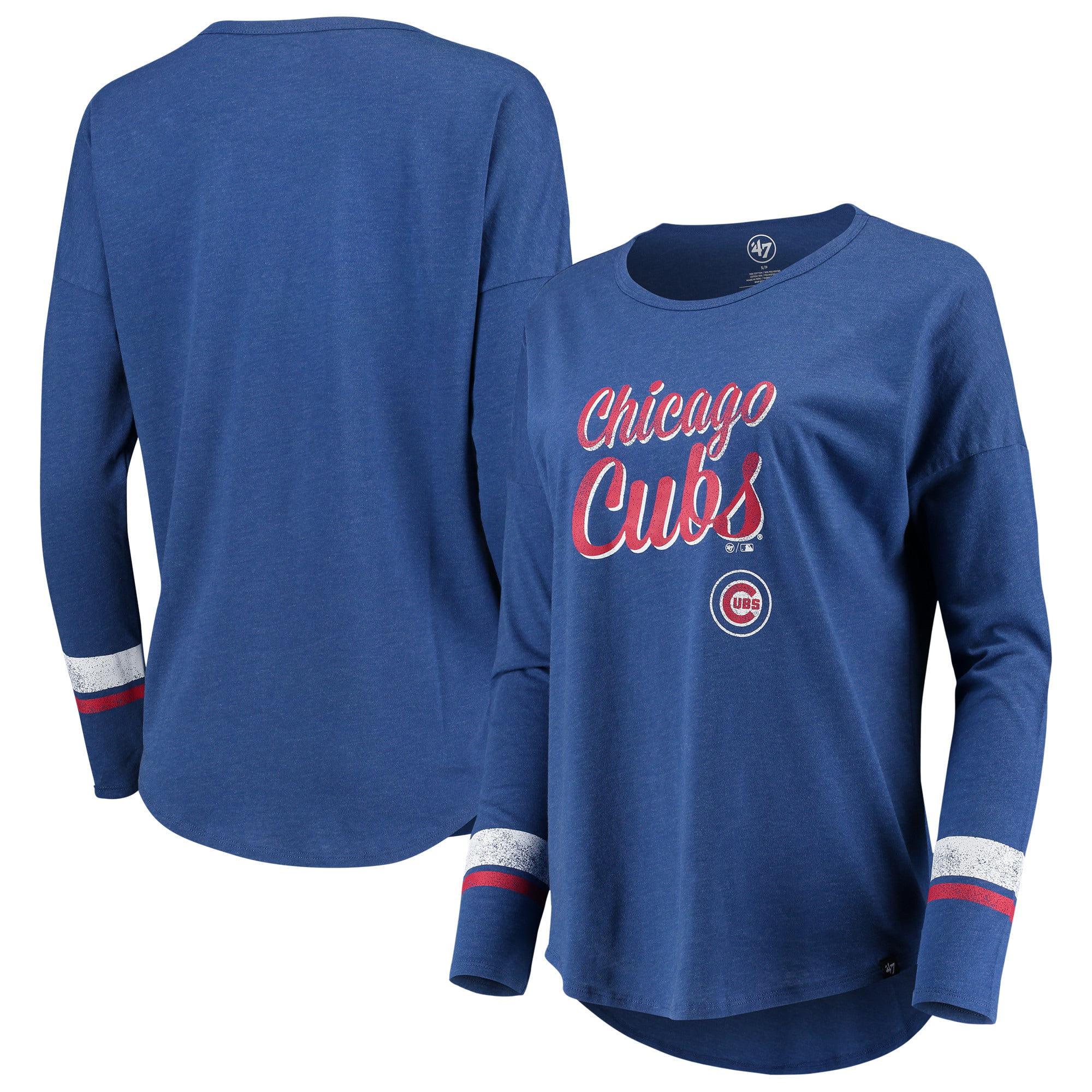 روزا سالازار Women's '47 Royal Chicago Cubs Club Courtside Stripe Long Sleeve T ... روزا سالازار