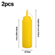 thumbnail image 2 of Juego de 2 dispensadores de alimentos transparentes y duraderos, sin fugas, botella exprimible, accesorio de plancha con tapa para salsas, aceite y condimentos, 2 of 5