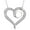 925 Sterling Silver, variant on Fine Jewelry 925 Sterling Silver Round Shape Diamond Heart With Pearl Pendant with Silver Cable Chain Necklace for Women (1/4 cttw, I-J Color, I2-I3 Clarity) 18"