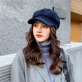 thumbnail image 5 of Cheers.US Beret Newsboy Hat Adjustable Women Cap Cabbie Beret Octagonal Cap Soft Woolen Beret for Women, 5 of 6