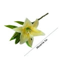 thumbnail image 3 of Premium Artificial Lilies - Realistic Plastic Flowers for Home Decor, 14.1" White/Yellow/Pink, Fade-Resistant & Waterproof Simulation Flowers, 3 of 6