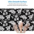 thumbnail image 3 of Leaf Rose Summer Vintage Flower Large Mouse Pad Gaming Mousepad XL 31.5x11.8in Stitched Edge Desk Mat for Keyboard and Mouse Non-Slip Base Computer Keyboard Mouse Mat Desk Pad Desk Accessories, 3 of 6