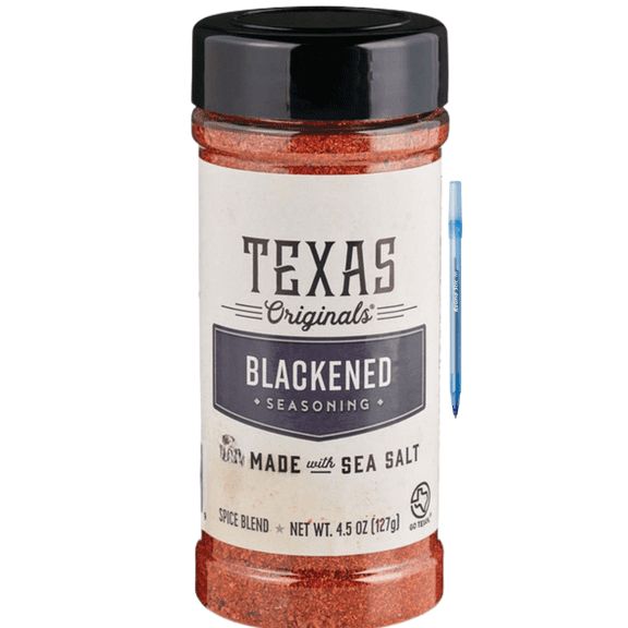Texas Originals Blackened Seasoning Spice Blend Made With Sea Salt 4.5 Oz