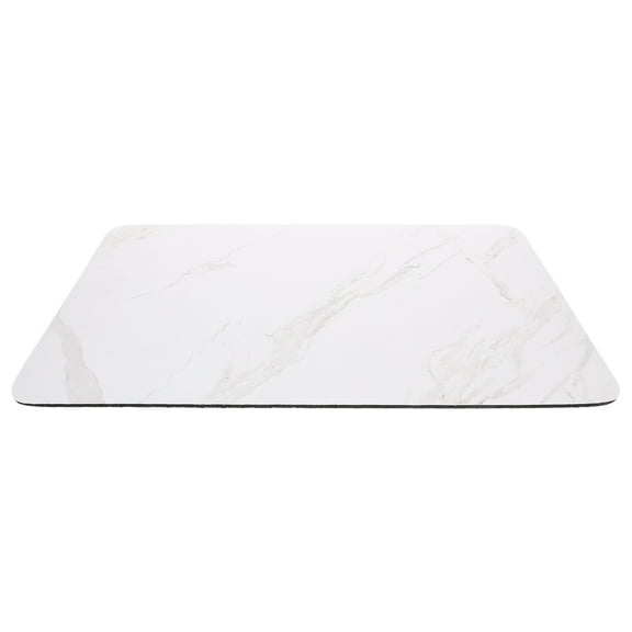 HEMOTON White Draining Mat for Dishes with Marbling Design Water Absorption Pad for Kitchen Countertop 0.25in Thick