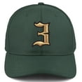 thumbnail image 2 of Daxton Premium Mid Profile Hat Semi Curved Visor Hunter Cap Black Gold Gothic Embroidered, Number 3, 2 of 4