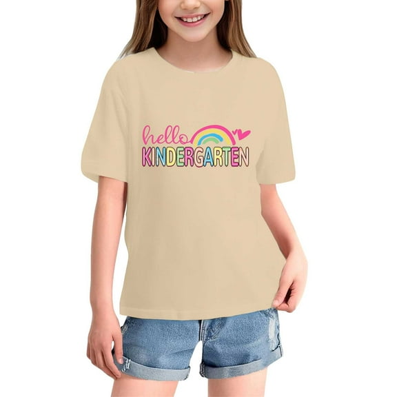 Third Grade Girls Boys First Day of Kindergarten Shirt Preschool Kids Classic 𝗕ack to School Short Sleeve Clothes