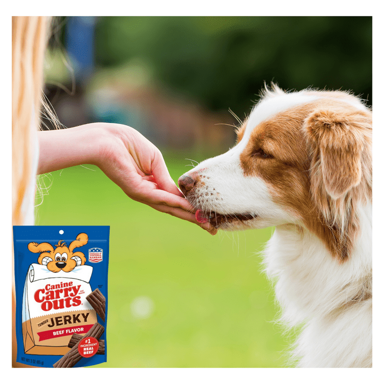 Canine Carry Outs Tender Jerky Made with Real Beef Flavor Dog