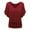 Rose Red, variant on Plus Size V Neck Batwing Sleeve Loose T Shirt Solid Color, Fold Hem, Fashion Design Polyester and Spandex Material US Sizes 4 6 to 18 20 Available