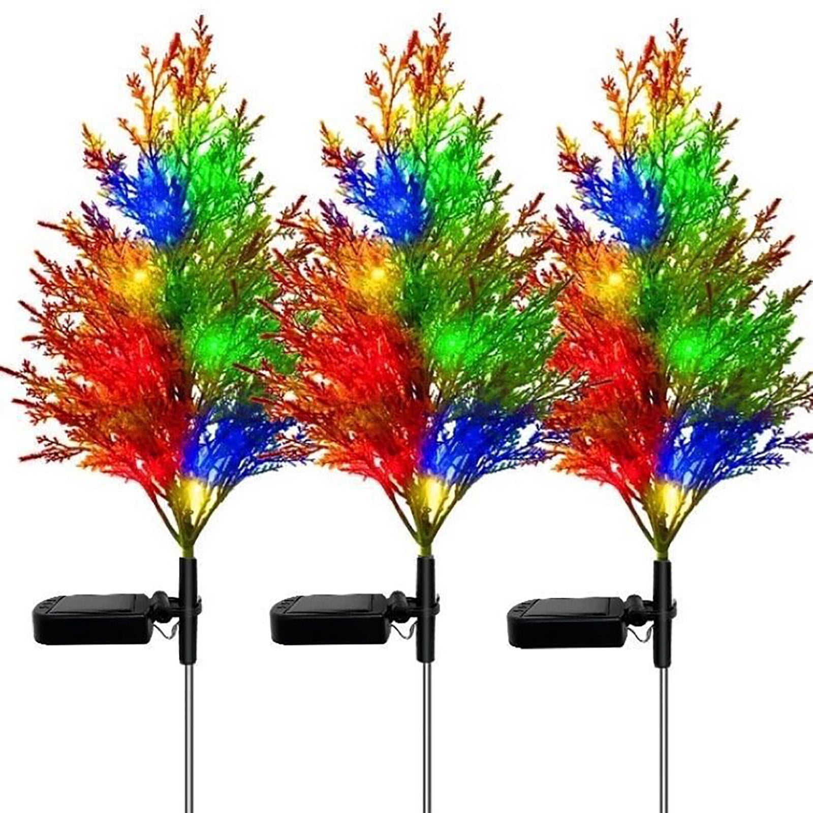 Cadorn Solar-Powered Pine Tree Stake Lights – Outdoor Waterproof Garden Lawn Lights for Christmas & Holiday Decorations