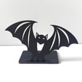 thumbnail image 6 of YANHAIGONG 2024 Halloween Decorations,Halloween Wood Candle Holder, Funny Shadow Scary Candlestick Wooden Bat Table Sign, Tabletop TeaLight Candle Stand Halloween Table Centerpiece Decoration, 6 of 6