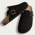thumbnail image 1 of Crestar Cork Suede Mules Slippers For Women Fashion Men Clogs Shoes Classic Cork Antislip Outdoor Slippers With Arch Support tzw, 1 of 7