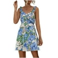 thumbnail image 2 of Puntoco Vestidos Mujer Elegantes Casuales con Bolsillos Verano Boho Vestido De Playa Camisetas Vestido Cuello En V Vestidos Sueltos Sin Mangas, 2 of 8