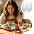 thumbnail image 5 of Clear Bowl, Fish Bowl Globe Flower Vase Centerpiece, Round Vase for Wedding Event Home Decor, 6.5 x 5.3 Inch Decorative Bowl for Flowers and Candles (1 Pack), 5 of 7