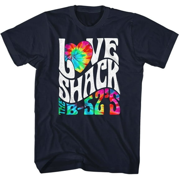 The B-52's Love Shack Tie Dye Navy Adult T-Shirt