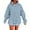 001 Blue, variant on Htigea Oversized Striped Sweatshirt Drawstring Hooded Long Sleeve Casual Loose Hoodies with Pocket Trendy Streetwear Pullover Tops Pink M