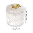 thumbnail image 2 of NWOKYZGH Butterfly Crystal Glass Relief Candy Dish Swab Box Storage Jar with Lid, 2 of 6