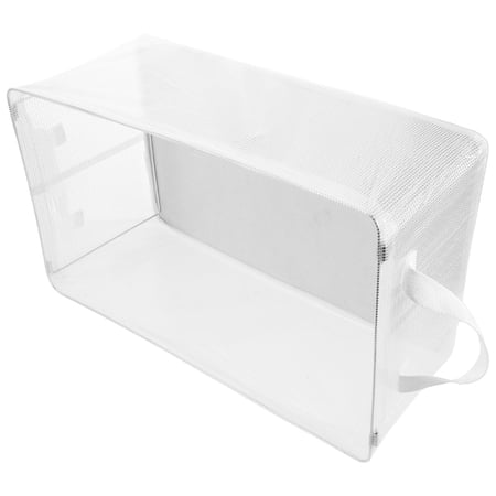 PENIKOKO Large Capacity Transparent Foldable Storage Bins with Handles for Clothes Organization PVC and Steel Frame