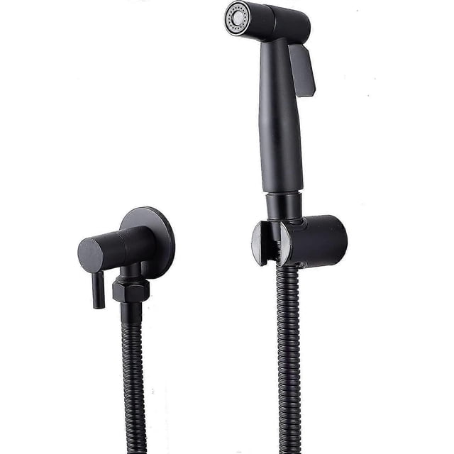 Stainless Steel Toilet Bidet Sprayer, Bidet Sprayer Kit, Faucet Sprayer Shattaf Toilet Sprayer (black)