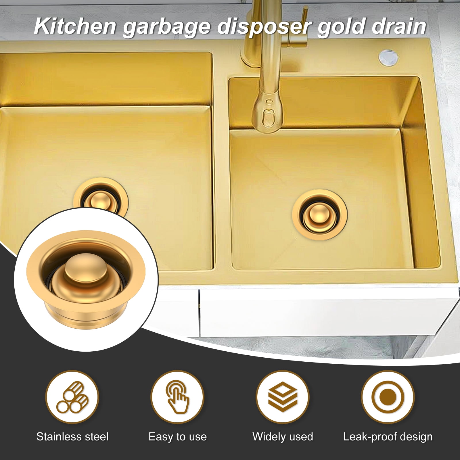 HKJUNFEI 2Pcs Sink Flange Durability Slightly Darker Sink Flange Stopper Replacement for Standard Garbage Disposers