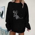 thumbnail image 2 of Blusa de manga larga con cuello redondo y estampado de calavera a la moda para mujer Pompotops  gfhjh16915, 2 of 6
