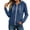 Navy, variant on Guluxicc Womens Hooded Jacket with Pockets Full Zip Drawstring Long Sleeve Solid Jackets for Everyday Fall Winter