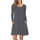 thumbnail image 1 of Vestidos casuales de manga larga con bolsillos para mujer Adepaton LRWJ1046-76, 1 of 7