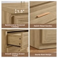 thumbnail image 4 of Joaxswe 5 Drawer Dresser for Bedroom, Wood Oak Dresser with Wide Drawers and Metal Handles, Modern Dresser Chest for Bedroom, Living Room, Entryway, 4 of 11