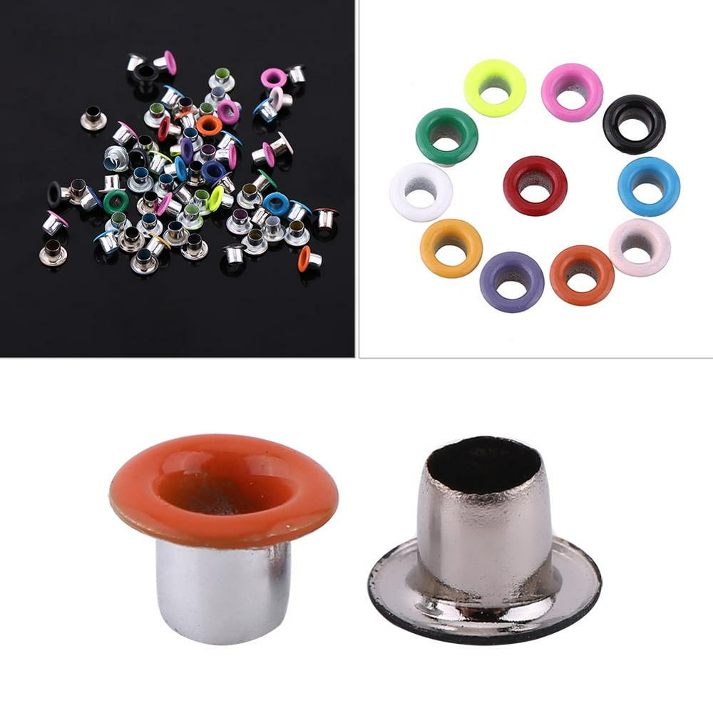 YLSHRF Leather Craft Eyelets,500Pcs Mixed Colors 3mm Round Shape Metal
