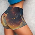 thumbnail image 4 of Rateoe Starry Sky Constellation Cat Printed Power Workout Shorts for Women Tummy Control Squat Proof Ribbed Thick Seamless Scrunch Active Short-XX-Large, 4 of 8